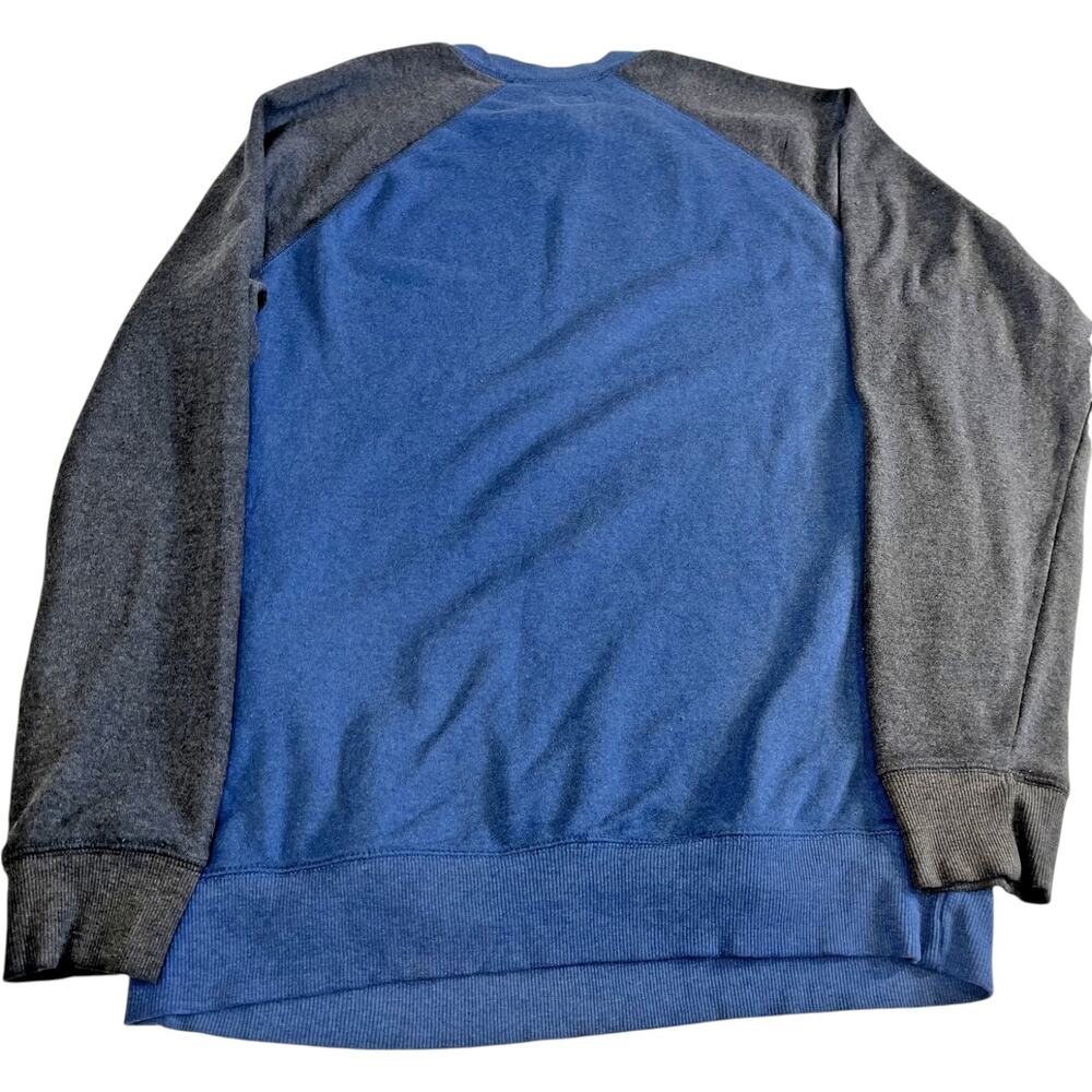 DC Shoes Crewneck Sweatshirt Mens Large Blue Grey Fleece Pullover Skate Logo L - Picture 8 of 8